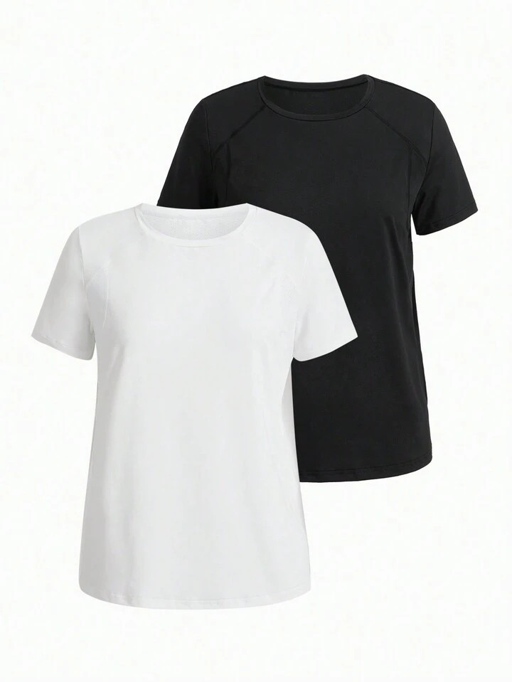 SHEIN Maternity 2pcs Solid Tee | SHEIN