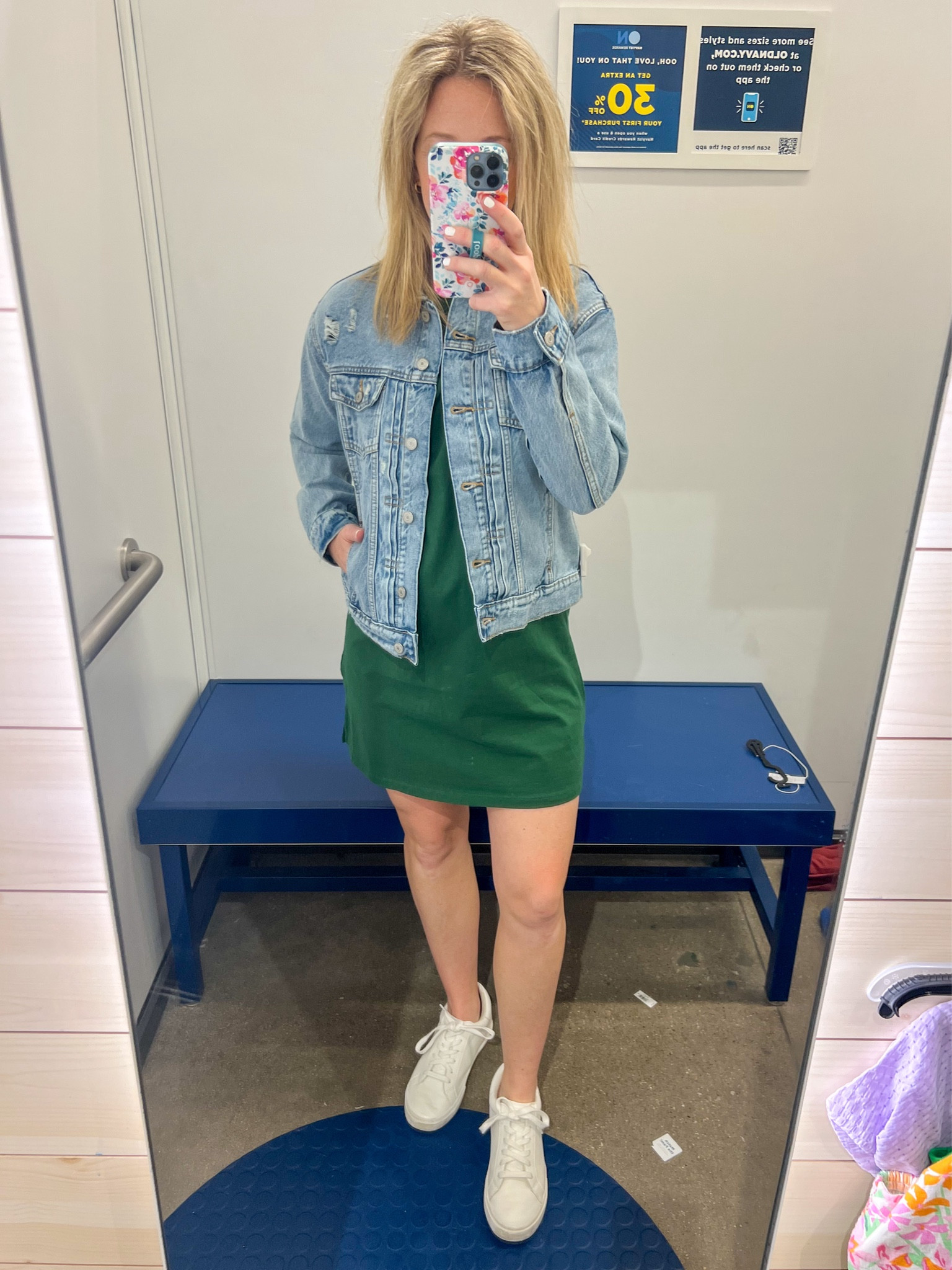 Old Navy 
Tshirt dress
Jean jacket 

Target
White sneakers 

#LTKsalealert #LTKfindsunder50 #LTKbump