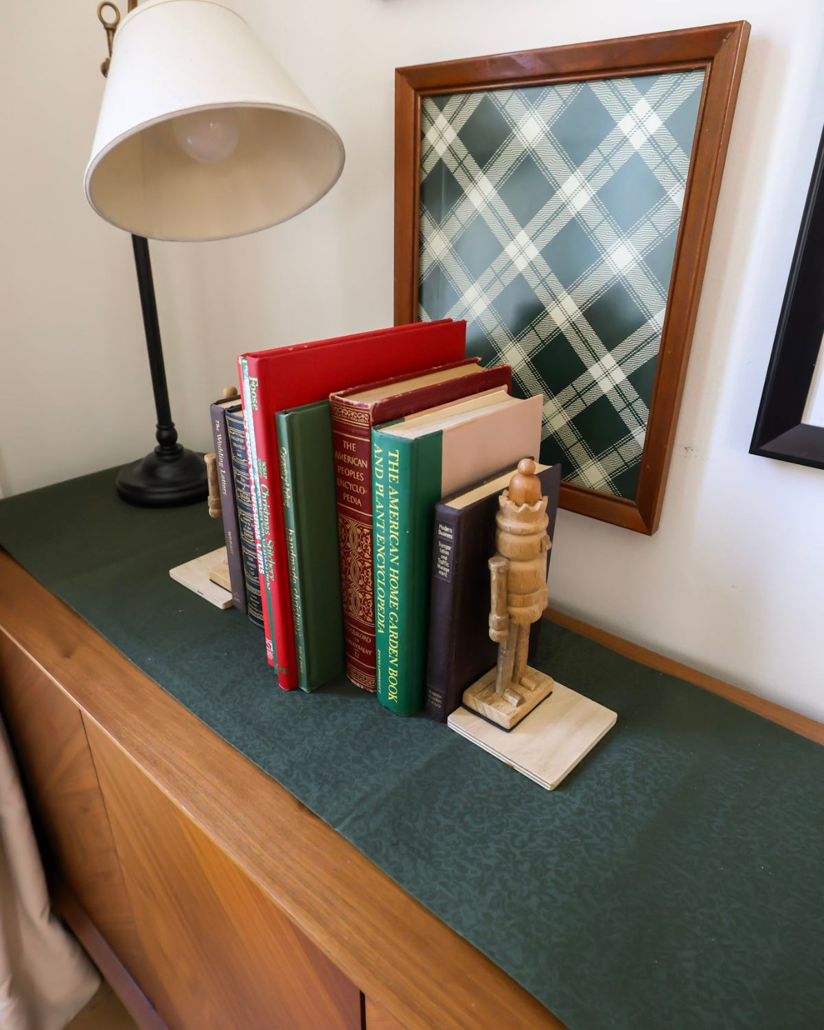 I turned these $5 Walmart nutcrackers into bookends that look like Pottery Barn! 