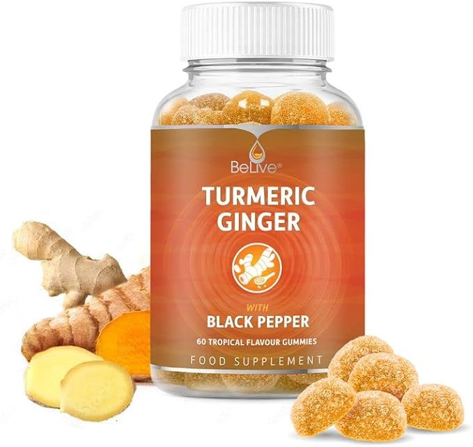 BeLive Turmeric Curcumin with Black Pepper & Ginger - 500 mg of Turmeric and Ginger Supplement fo... | Amazon (US)