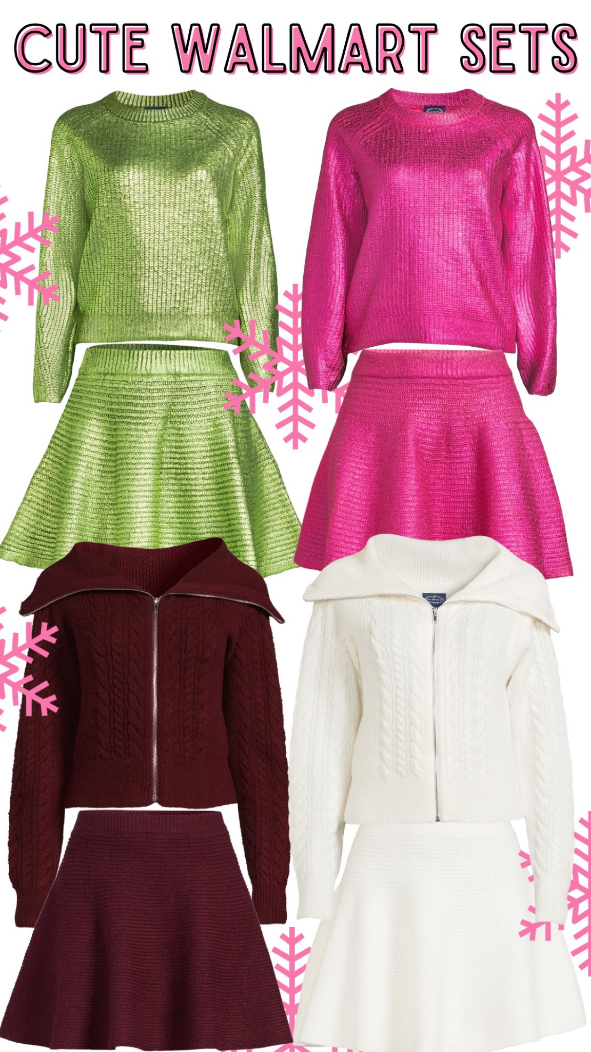 @walmartfashion #walmartpartner #walmartfashion
Holiday style / holiday fashion / sweater set / metallic two piece set 

#LTKHoliday #LTKunder50 #LTKSeasonal
