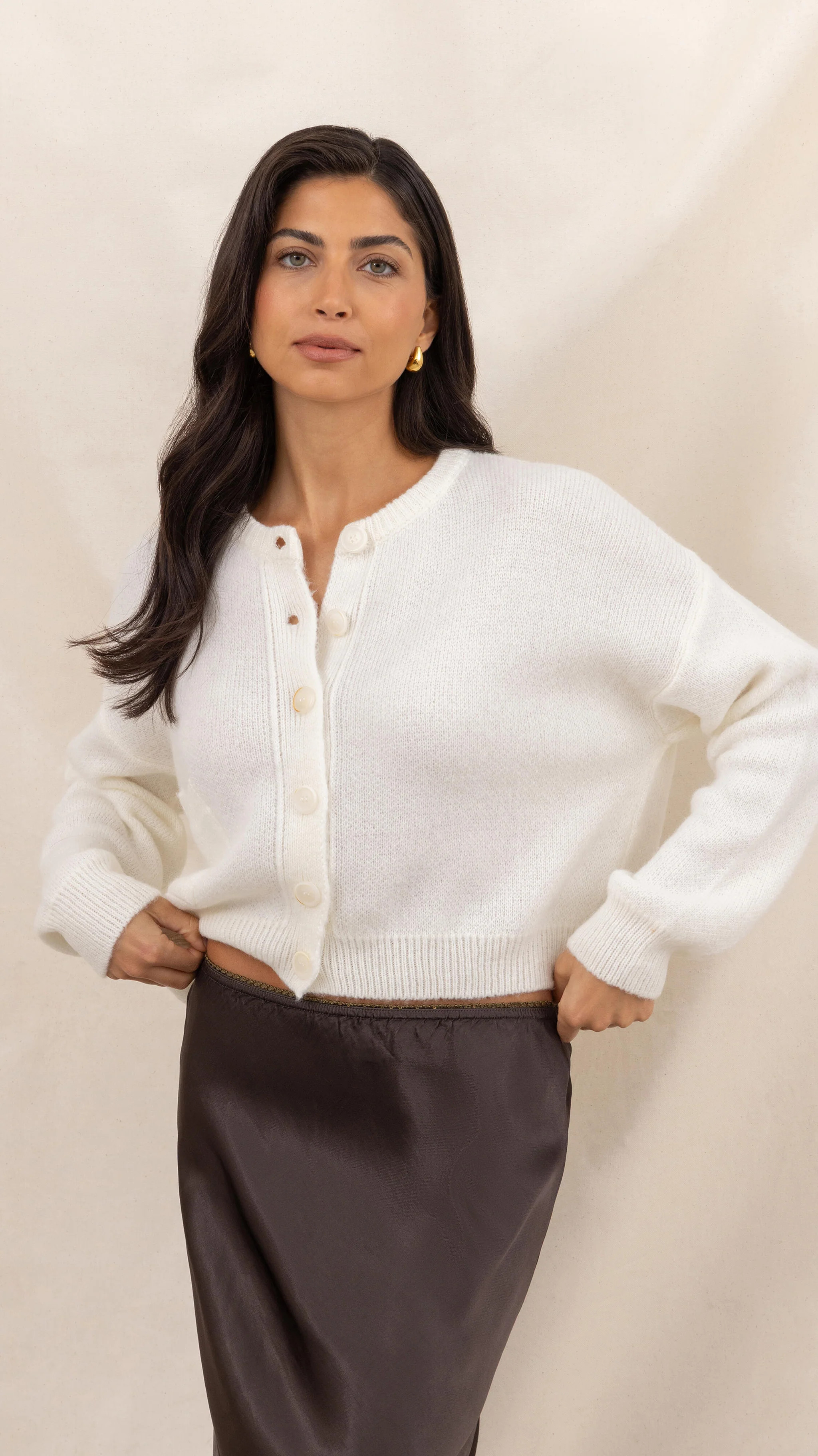 Carla Cardigan - Ivory | Charli