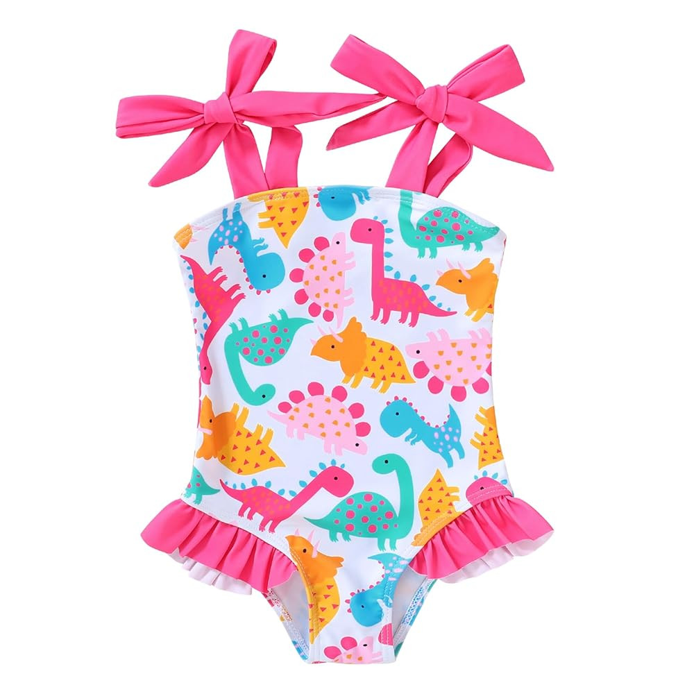 YOUNGER TREE Toddler Swimsuit Girl Color Block Stripe One-Piece Swimwear Baby Girl Bathing Suits | Amazon (US)