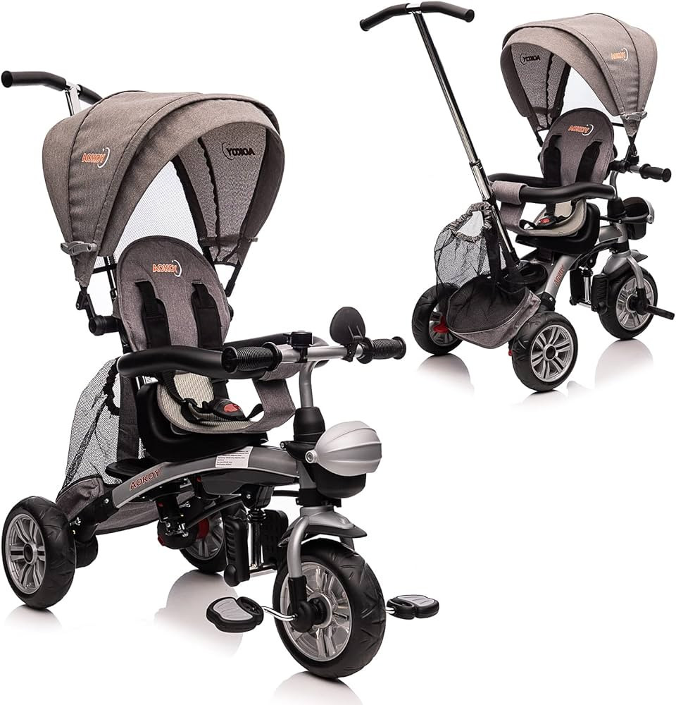 AOKOY 6 in 1 Toddler Tricycle, Baby Stroller with Rotatable Seat Adjustable Push Handle Toddler T... | Amazon (US)