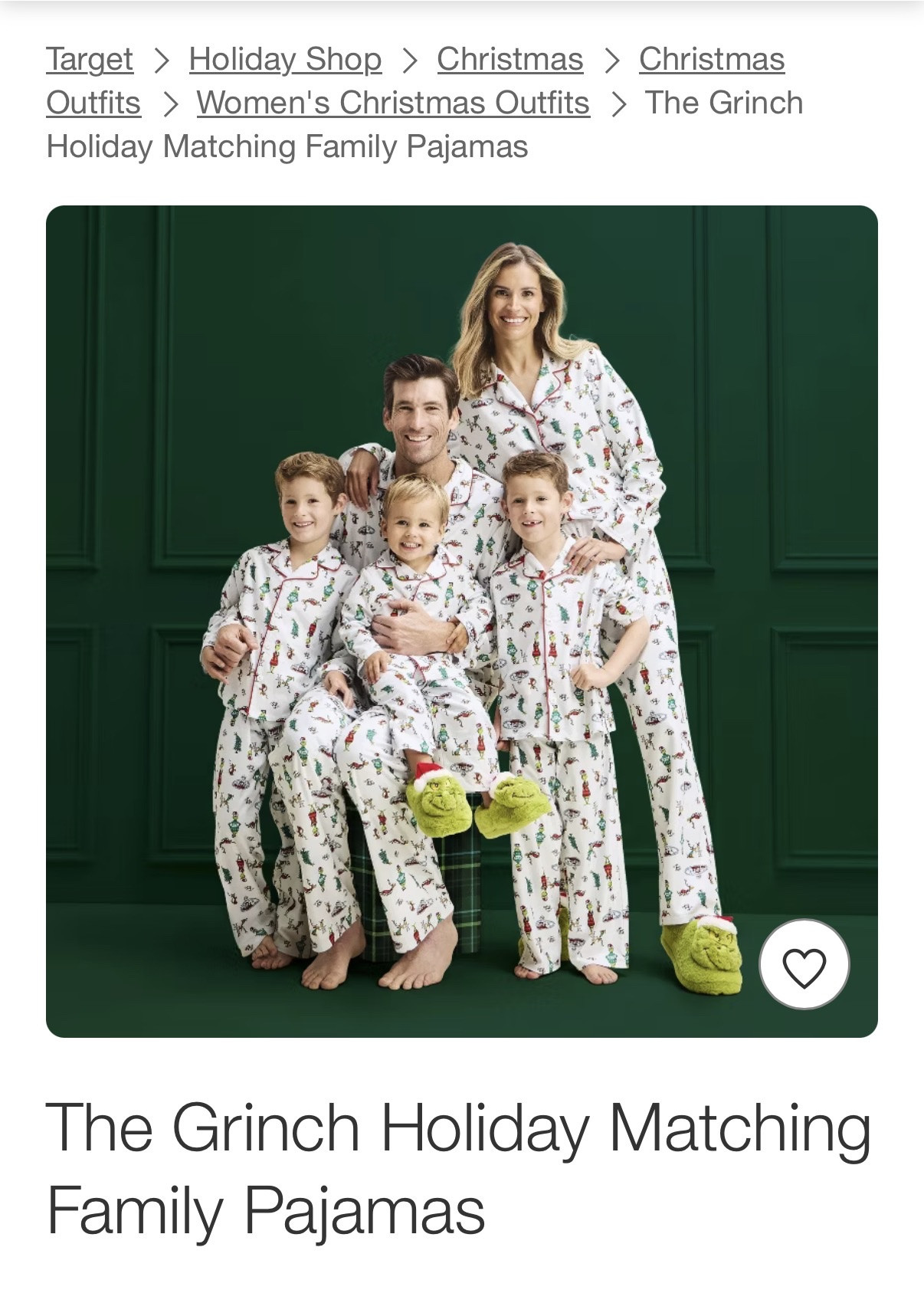 THE TARGET THE GRINCH CHRISTMAS PAJAMAS AND SWEAT SETS ARE HERE! 💚🎄😍

OMG, THEY ARE SOOOOO CUTE! 😭💚 The matching family pajamas, the cozy sweat sets, THE GRINCH EVERYTHING! Target understood the assignment because I WANT IT ALL! 😂🎅🏽

🛍️ I LINKED MY FAVORITE GRINCH FINDS ON MY LTK! GO SHOP MY PICKS!

#TargetFinds #Grinchmas #FamilyPajamas #LTKFinds