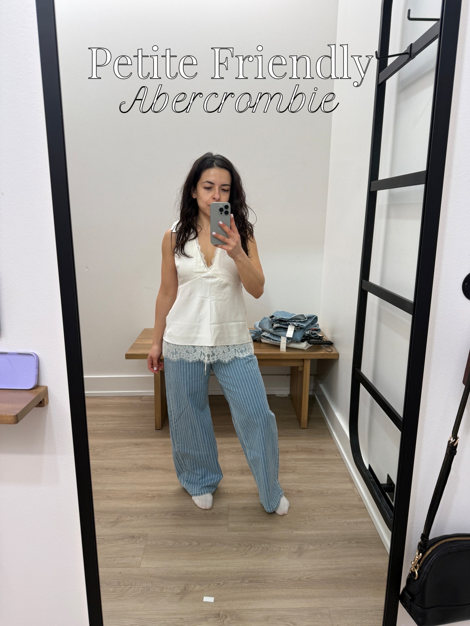 Abercrombie has the best pants and jeans for petites! These low rise pants are actually a linen blend and come in different colors and lengths! 

The satin lace top has a build in bra so you don’t have to worry about wearing your own! 

#LTKPetite #LTKSeasonal