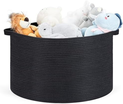 Large Storage Basket - 22"x 22"x 14" Blanket Basket for Living Room, Baby Toy Storage... | Walmart (US)