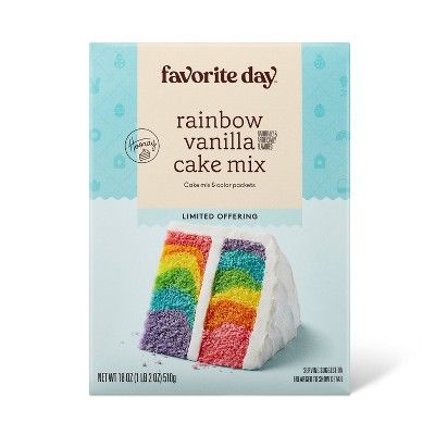 Rainbow Vanilla Cake Mix - 18.15oz - Favorite Day™ | Target