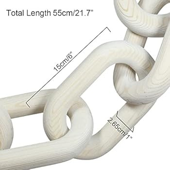 Sivya Decorative Wood Chain Link Decor, Rustic Wood Link Farmhouse Decor for Farmhouse Tiered Tra... | Amazon (US)