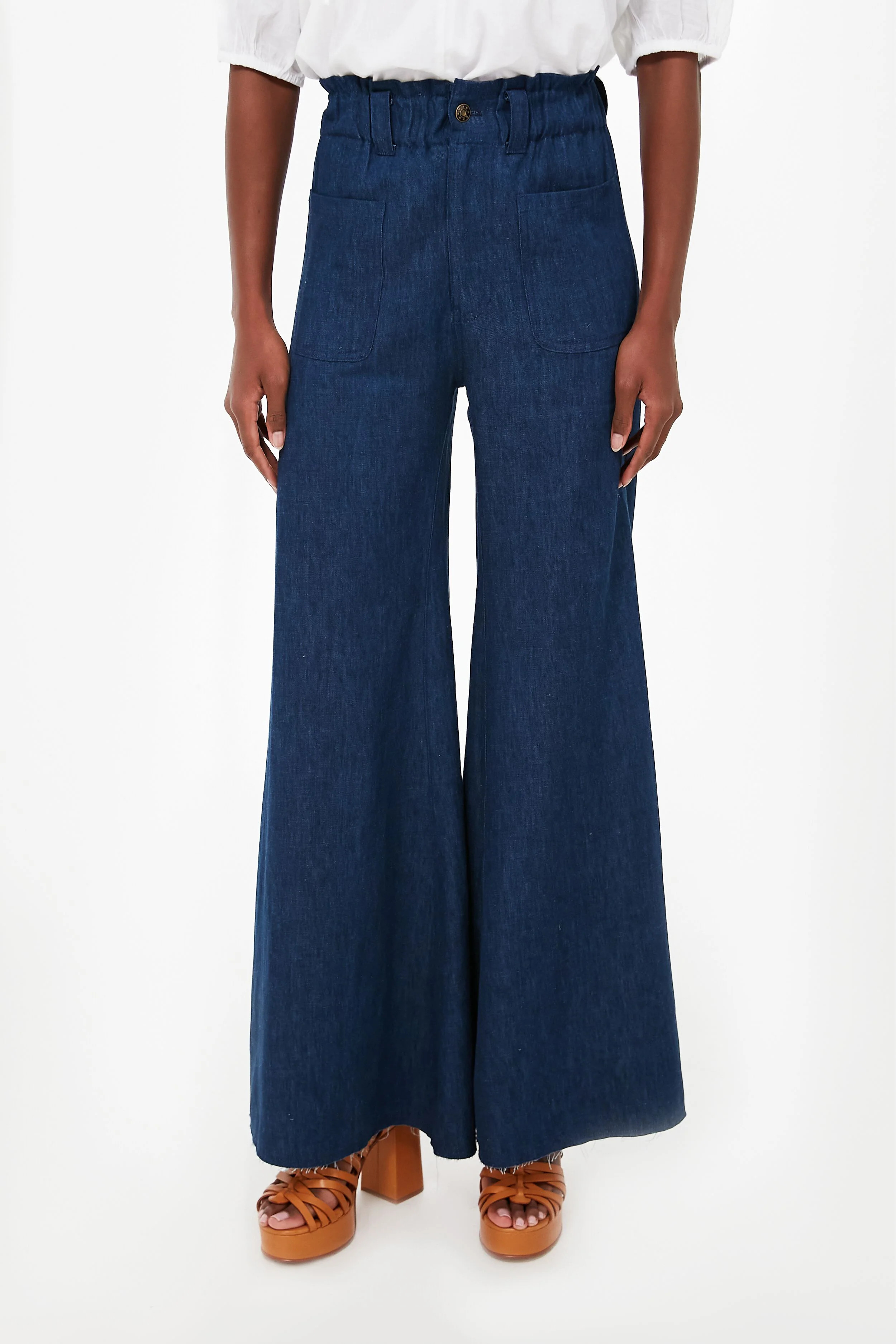 Organic Indigo Hemp Tulip Wide Leg Jeans | Tuckernuck (US)