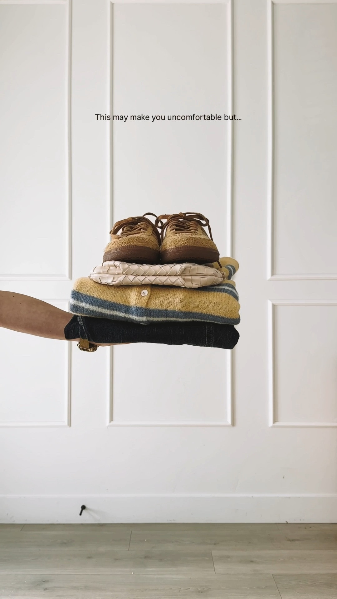 Casual striped sweater outfit with slouchy wide leg jeans, neutral sneakers, and a small crossbody. Effortless everyday mom outfit that feels relaxed but put together.

#LTKgrwm #LTKmomlife #LTKootd