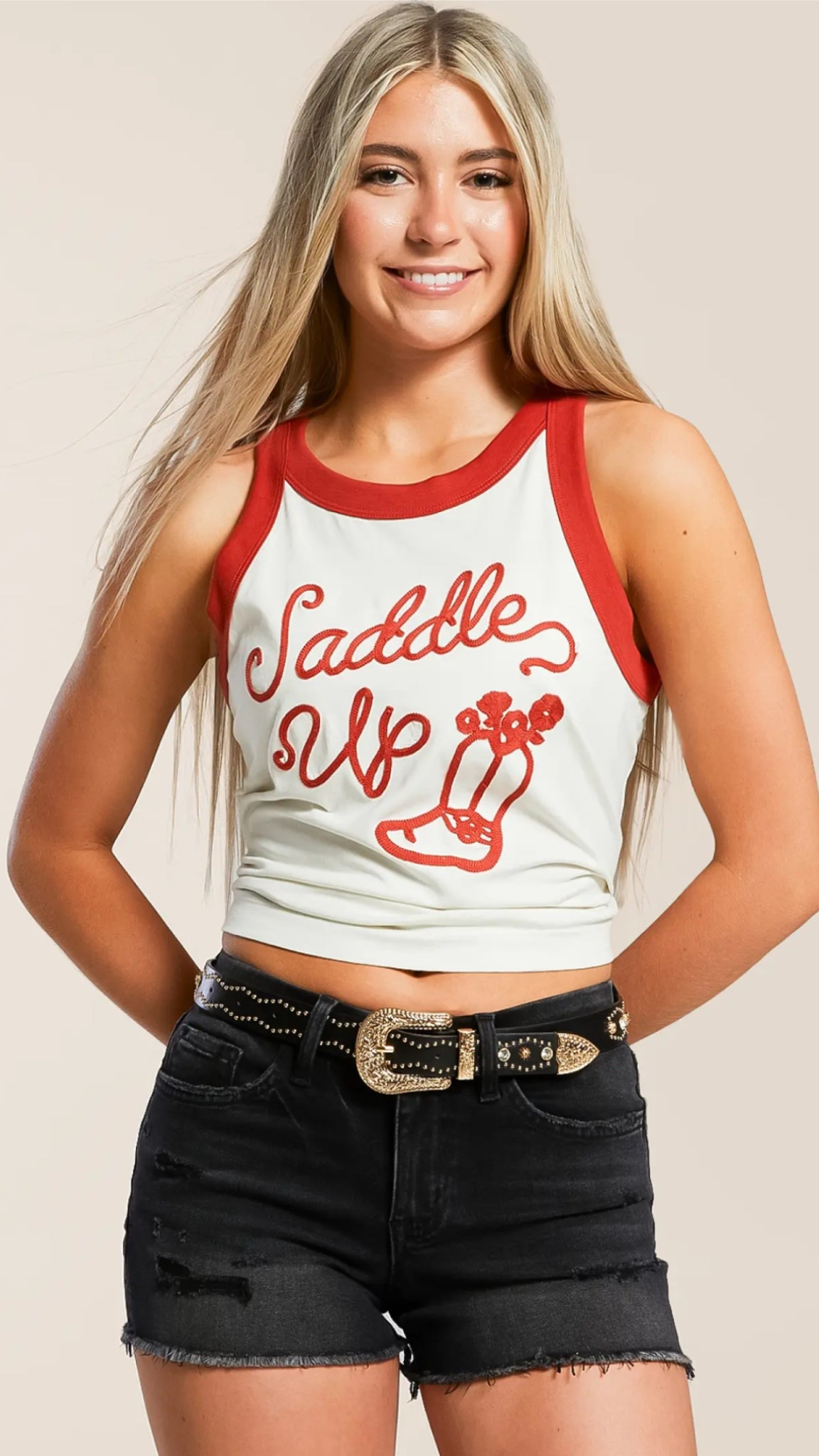 Casual tank for the summer 

Western 
Casual 
Cowgirl 

#LTKFindsUnder100 #LTKSeasonal #LTKStyleTip