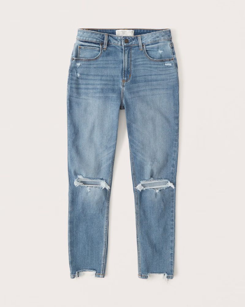 Women's Curve Love High Rise Everyday Super Skinny Ankle Jeans | Women's Bottoms | Abercrombie.co... | Abercrombie & Fitch (US)