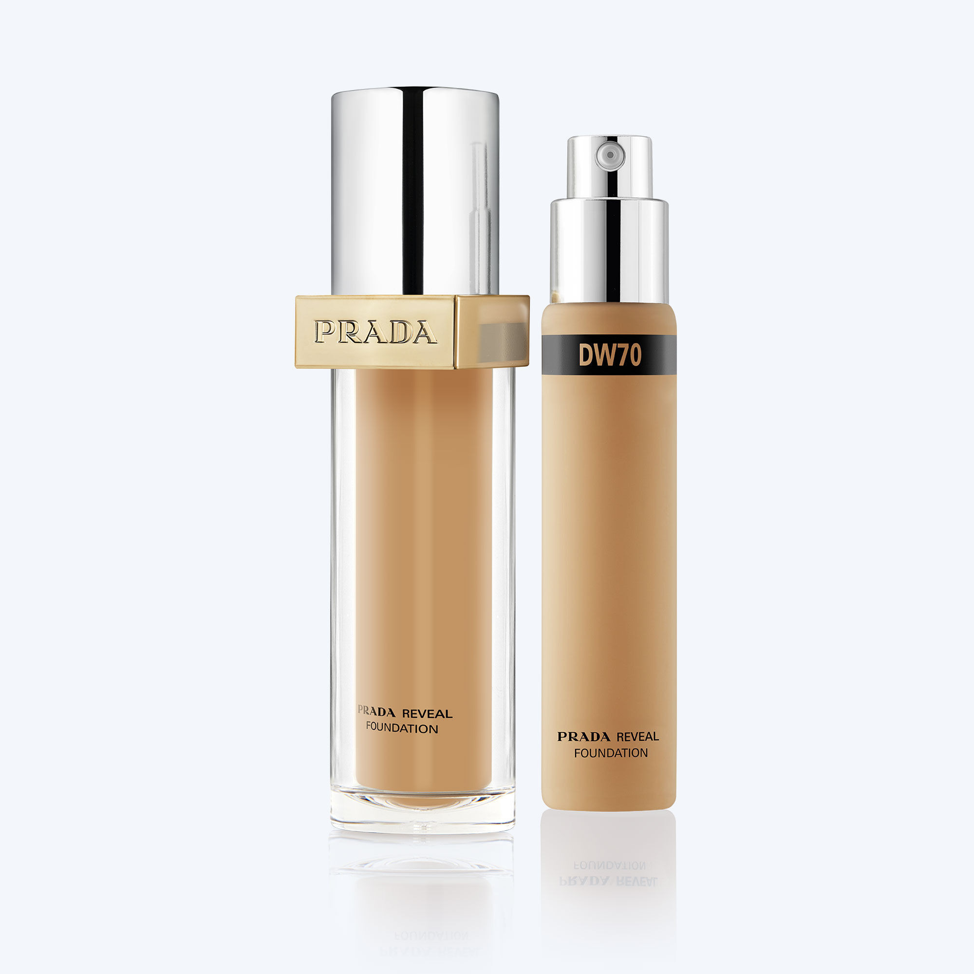 Prada Reveal Skin Optimizing Foundation | DW70 | Medium Buildable Coverage Foundation | 24-Hour Wear | Prada Beauty