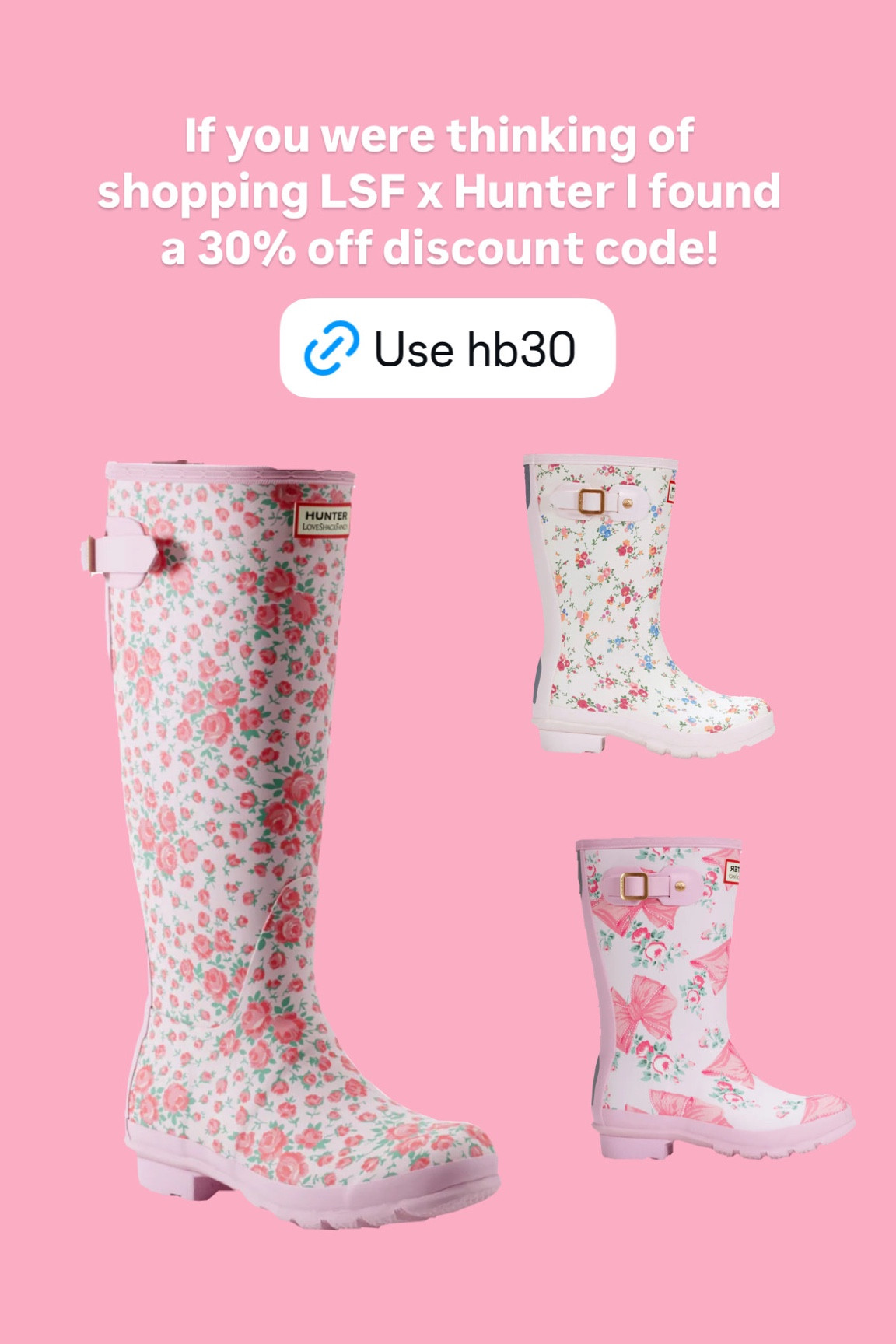 Get 30% off LoveShackFancy x Hunter with HB30 

#LTKSaleAlert #LTKKids #LTKFamily