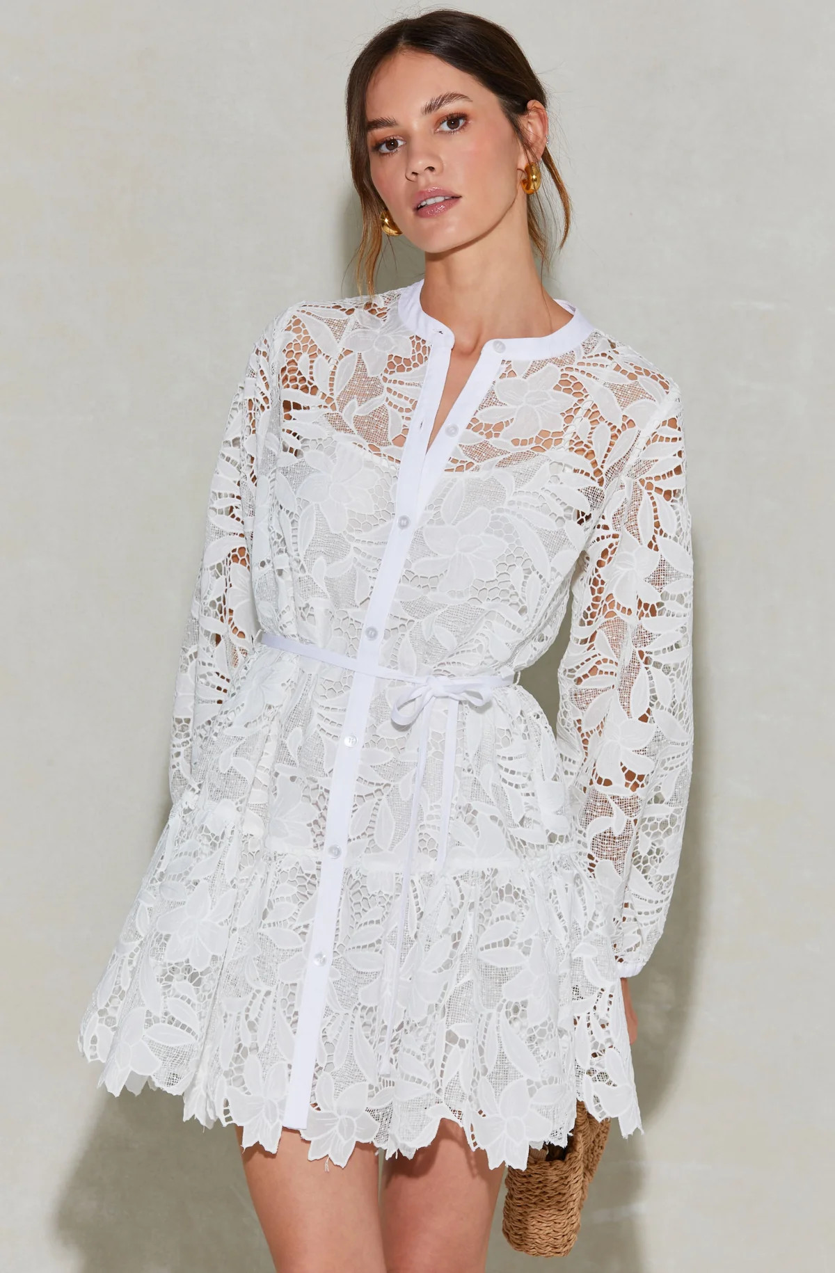 Celie Crochet Lace Mini Dress | ASTR The Label (US)