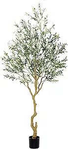 Nafresh Tall Faux Olive Tree，8ft（96in） Realistic Potted Silk Artificial Olive Tree， Fake ... | Amazon (US)