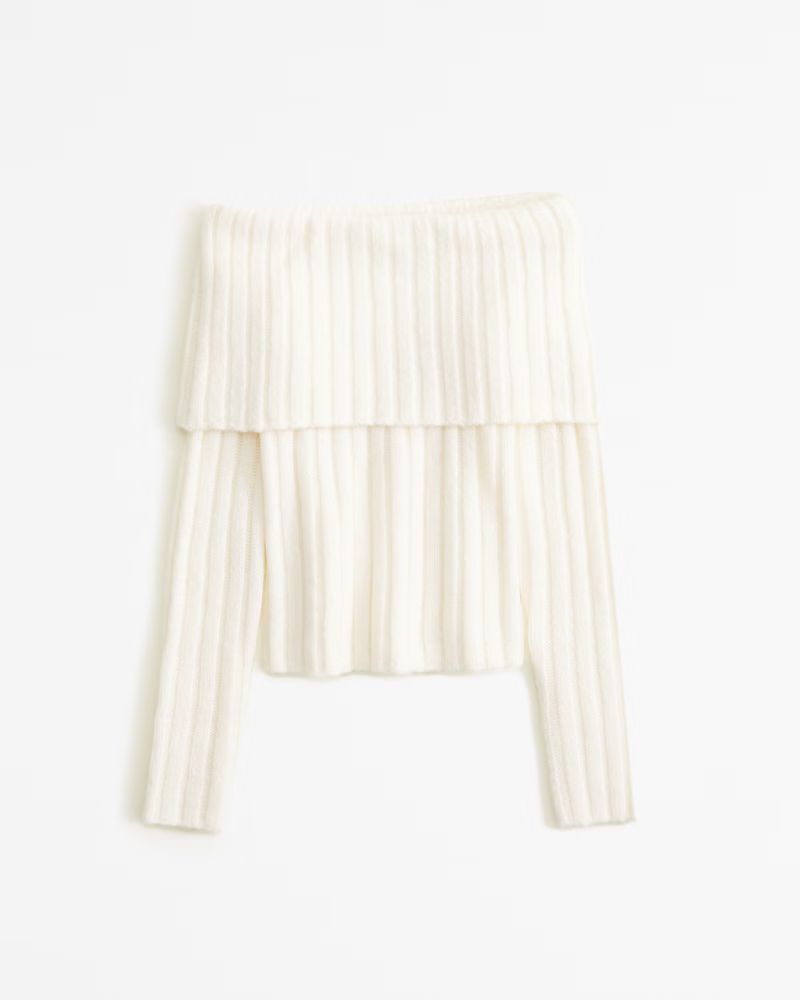 Women's Off-The-Shoulder Sweater Top | Women's New Arrivals | Abercrombie.com | Abercrombie & Fitch (US)