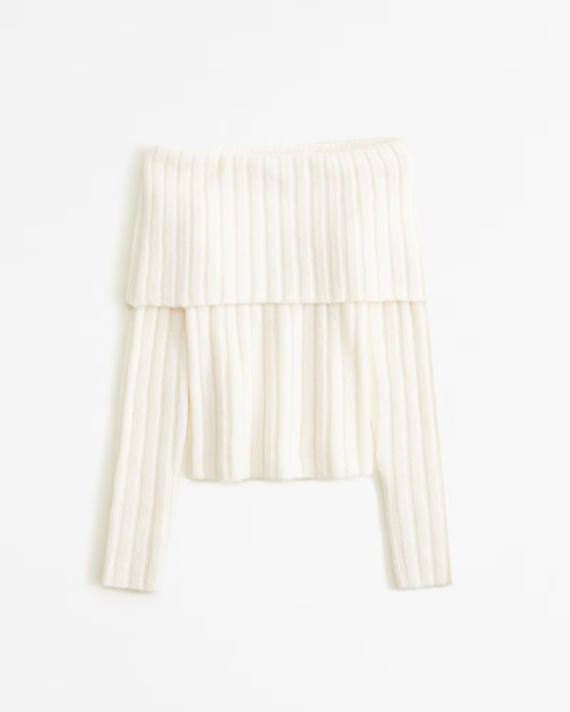 Women's Off-The-Shoulder Sweater Top | Women's Tops | Abercrombie.com | Abercrombie & Fitch (UK)