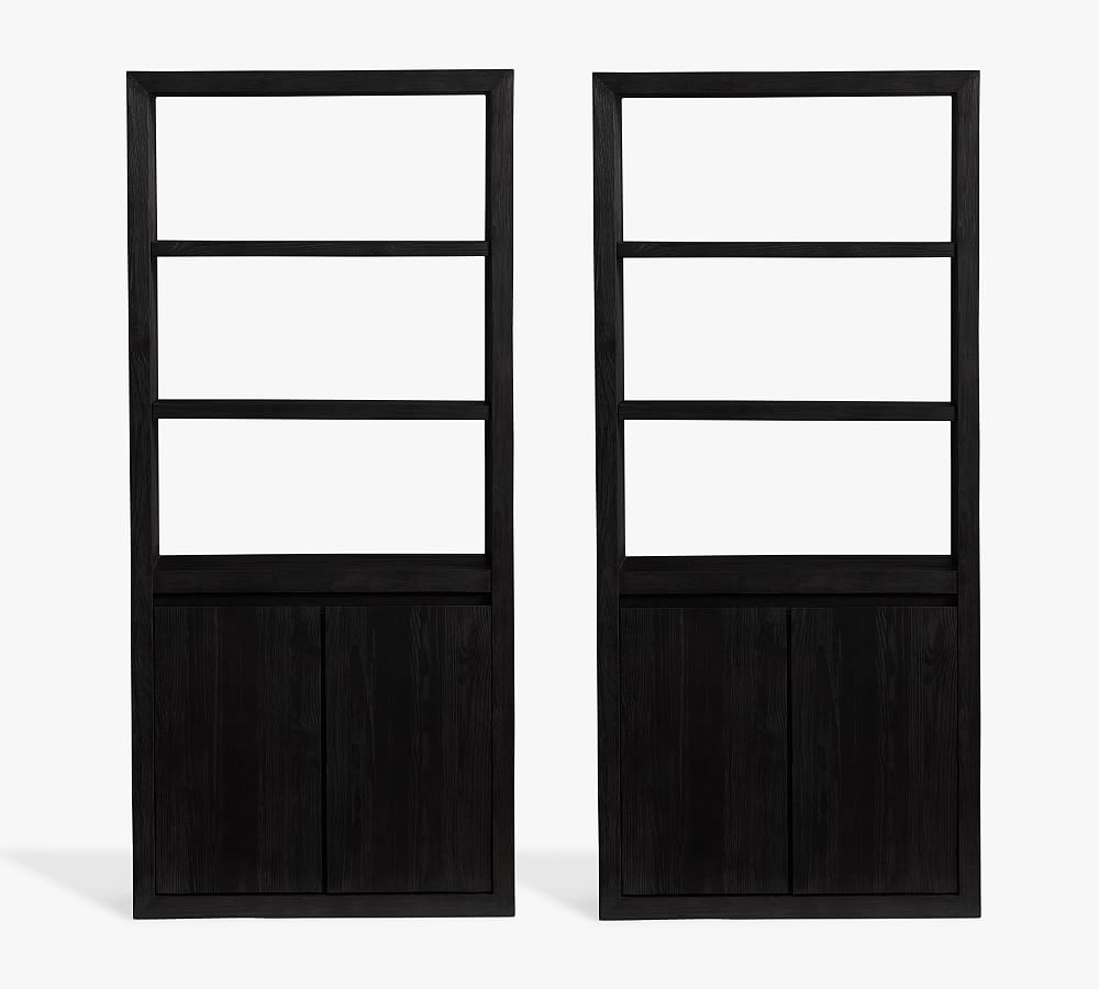 Folsom Open Bookcase with Doors | Pottery Barn (US)