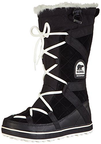 Sorel Women's Glacy Explorer Snow Boot, Black, 9 M US | Amazon (US)