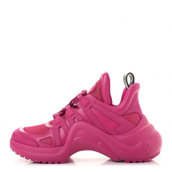 LOUIS VUITTON Calfskin Technical Nylon LV Archlight Sneakers 41 Rose Pop | Fashionphile