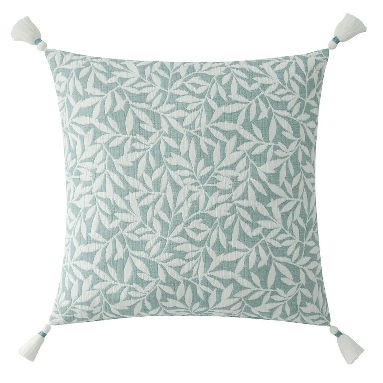 My Texas House Ivy Cotton Decorative Pillow, 22"x22", Slate | Walmart (US)
