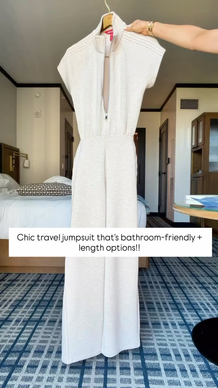 New bathroom friendly jumpsuits. Code LISAMARIEXSPANX on first time orders. This is a new style and it fits like a dream. Wearing XS petite. Travel outfit. Airport outfit. Travel necessities. Travel must haves. XS in slouchy denim jacket. Sneakers mules are TTS.

#LTKootd #LTKgrwm #LTKTravel