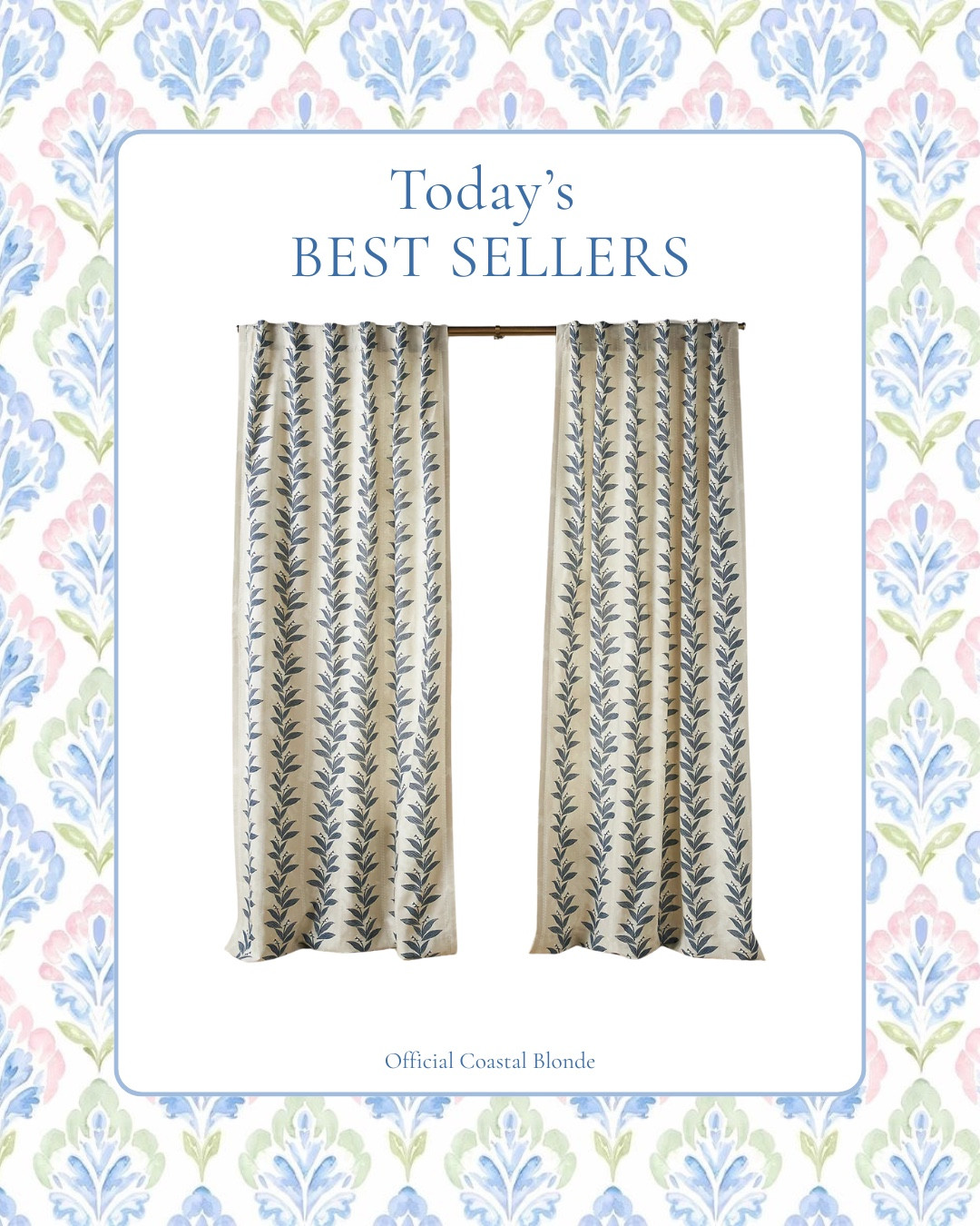 Printed floral curtain
Home decor 
Blue and white 
Anthropologie 

#LTKHome