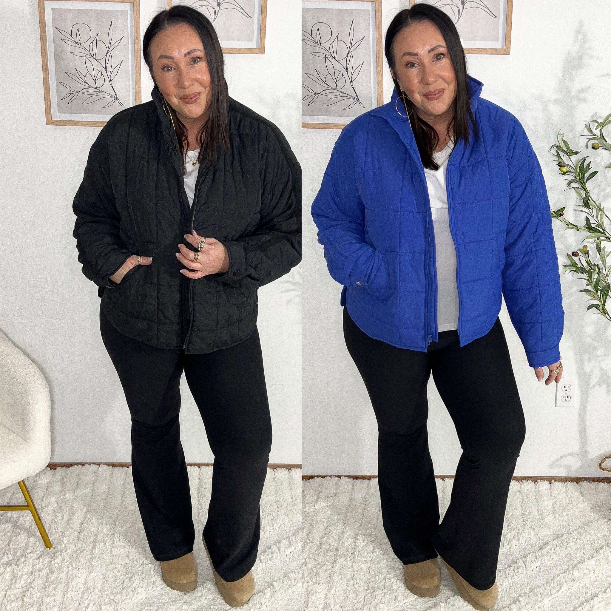 Currently purging my closet but these jackets are staying! My favorite lightweight quilted jackets!  Grab one for when the weather started to warm up!  XL! Lots of colors online. XL leggings. XL tee  

#LTKMidsize #LTKSaleAlert #LTKOver40