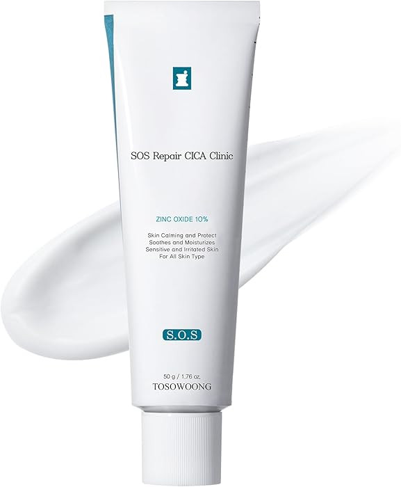 TOSOWOONG SOS Repair CICA Clinic Zinc Cream, 100,000ppm Zinc Oxide, Heal, Soothe Acne, Redness, R... | Amazon (US)