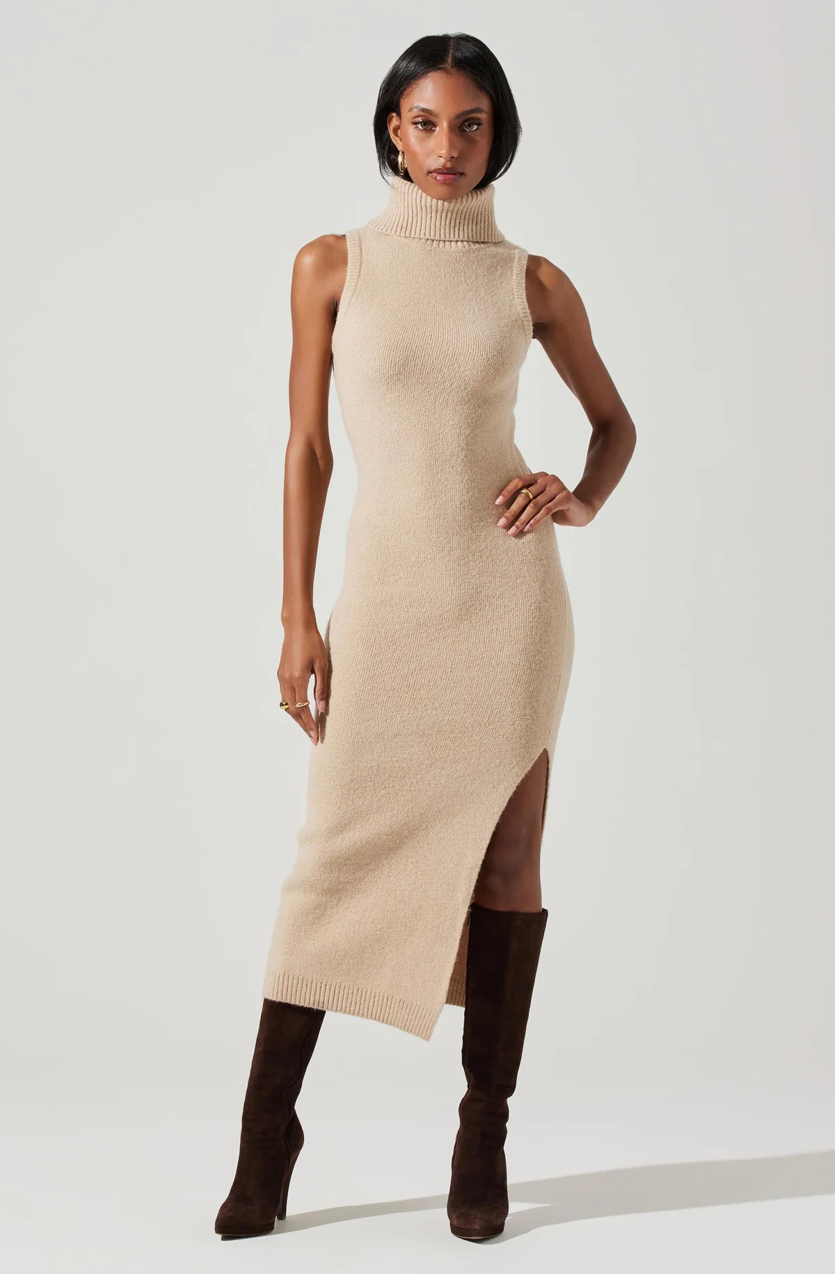 Irina Turtleneck Midi Sweater Dress | ASTR The Label (US)