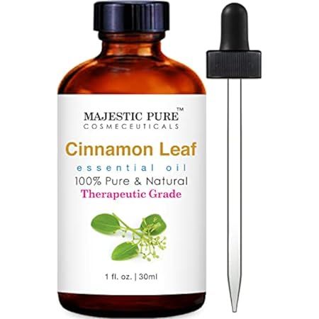 MAJESTIC PURE Cinnamon Essential Oil, Therapeutic Grade, Pure and Natural Premium Quality Oil, 4 Fl  | Amazon (US)