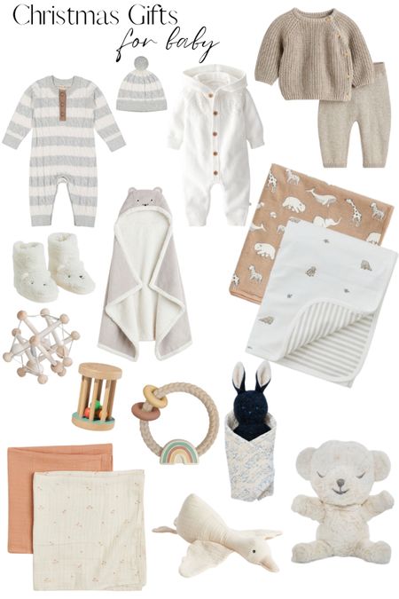 Gender neutral Christmas gift ideas for baby. Keep them warm and snuggly and keep them entertained with these gift ideas.

#LTKHoliday #LTKbaby #LTKGiftGuide