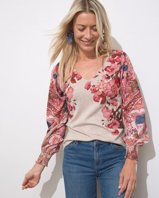 Woven Sleeve Sweater | Chico's