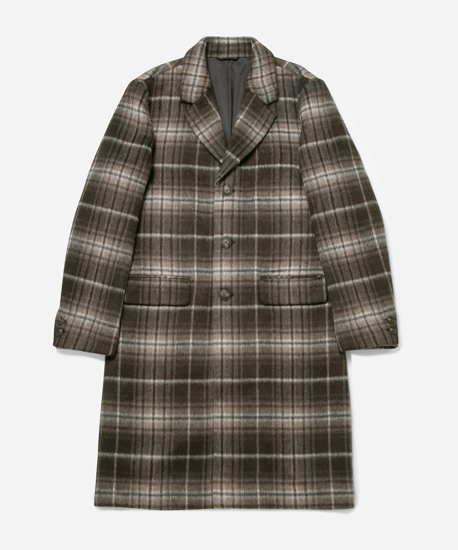 Morgan Plaid Topcoat Ganache | Saturdays Surf LLC