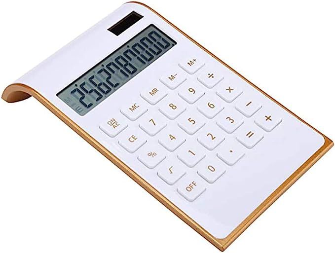 Leoyee Calculator, Slim Elegant Inclined Design, Dual Powered Desktop Calculator, Office/Home Ele... | Amazon (US)