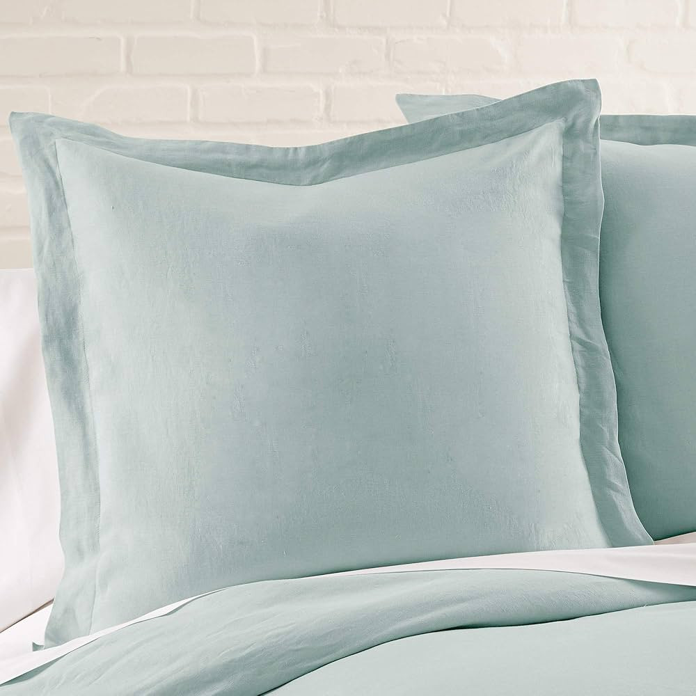 Levtex Home - 100% Linen - Euro Sham - Washed Linen in Spa - Sham Size (26 x 26in.) | Amazon (US)