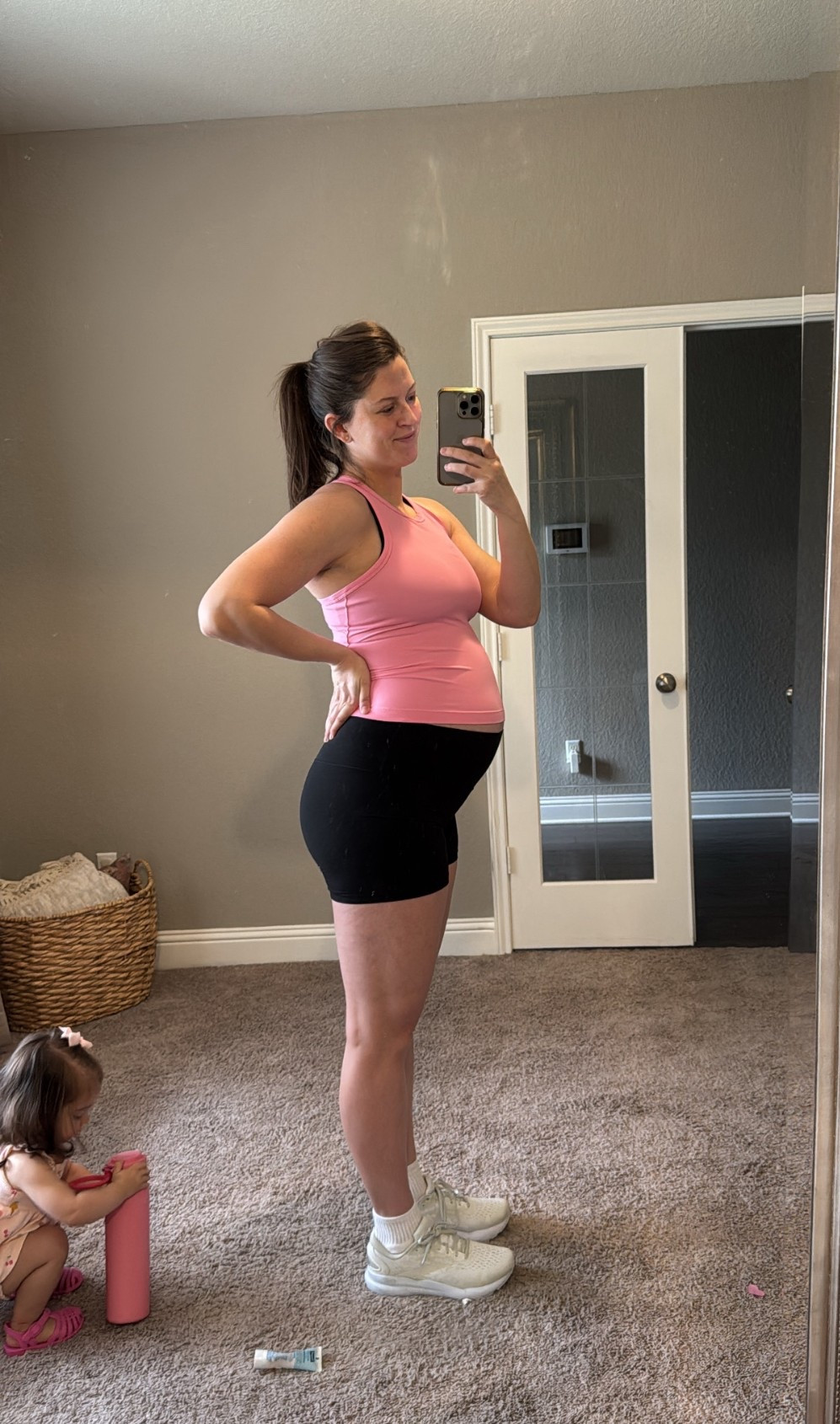 Lulu's align collection is so good for pregnancy. I can wear my normal size all three trimesters, and they don't stretch out of ruin. 🎀 ✨

I linked some amazon dupes that are basically the same material and come in tons of colors!  

 #LTKootd #LTKActive #LTKBump