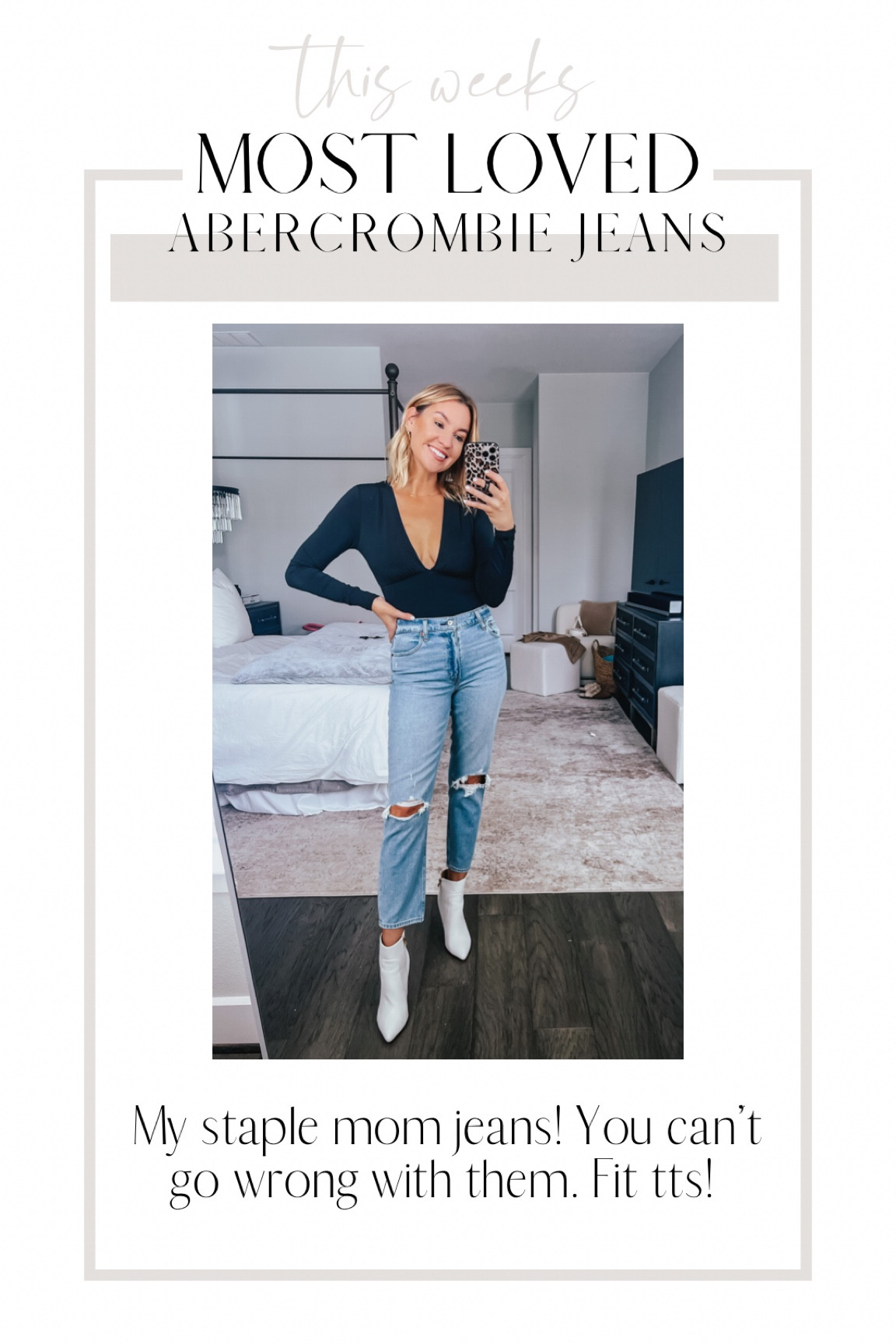 My staple Abercrombie jeans! 

#fallfashion

#LTKunder50 #LTKsalealert #LTKstyletip