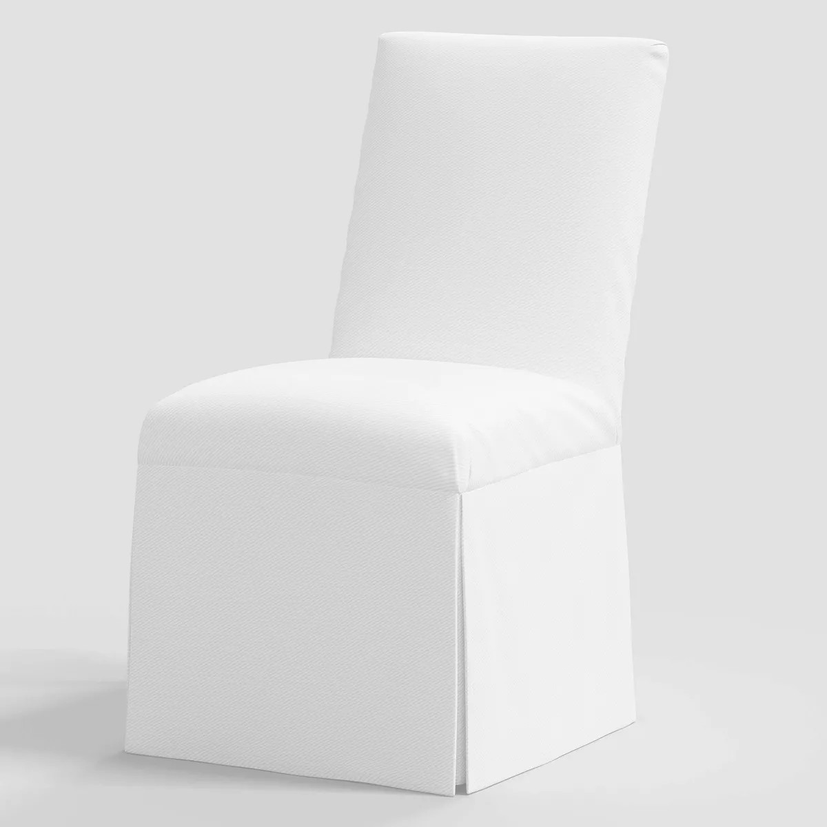 Samy Skirted Slipcover Dining Chair Twill White - Threshold™ | Target
