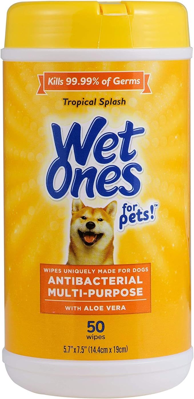 Wet Ones for Pets Multi-Purpose Dog Wipes with Aloe Vera | Dog Wipes for All Dogs in Tropical Spl... | Amazon (US)