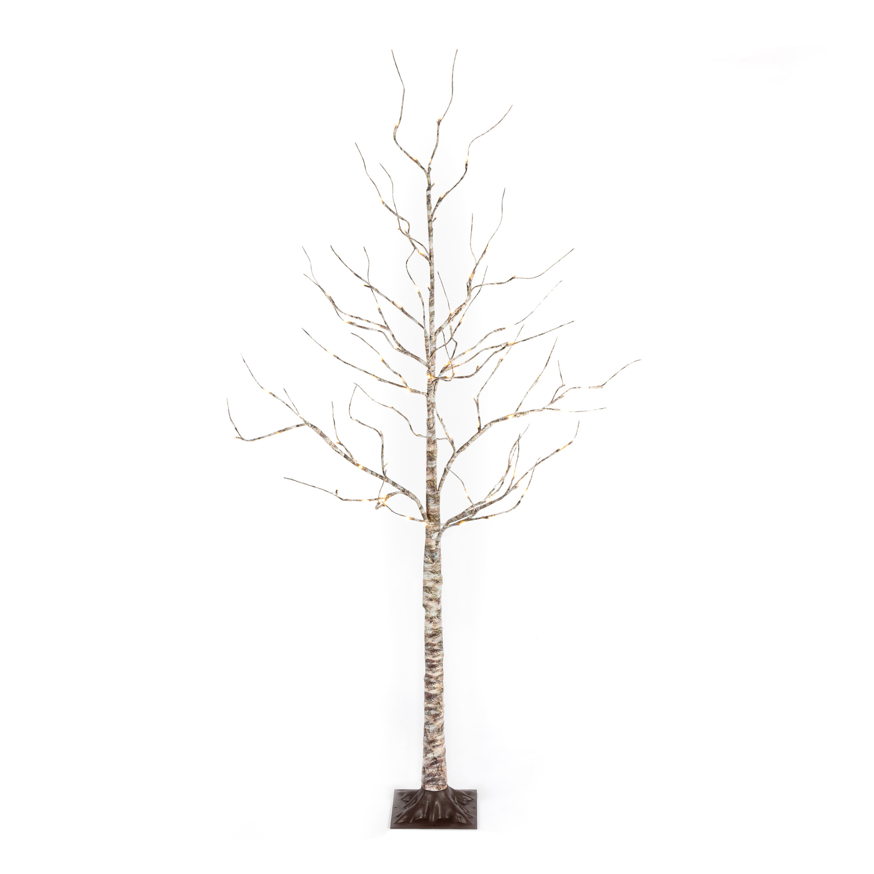 White Pre Lit LED Electric Artificial Birch Tree | World Market