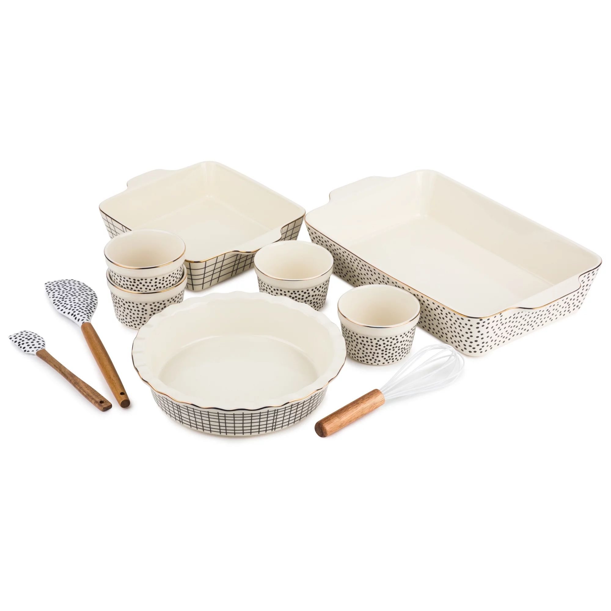 Thyme & Table 10-Piece Ceramic Bakeware Set with Pointed Spatulas & Whisk - Walmart.com | Walmart (US)