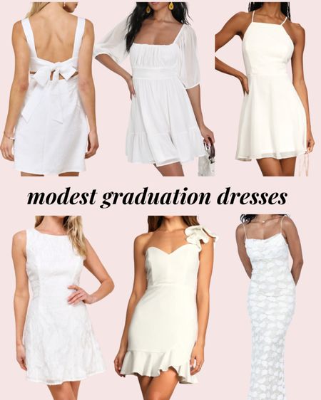 Modest graduation dresses! I have two other posts already up with more grad dress options! :)

#graduation #graddress #graduationoutfit #graduationdress #bachelorette #wedding #bridal #whitedress #beach #modest

#LTKparties #LTKworkwear #LTKwedding