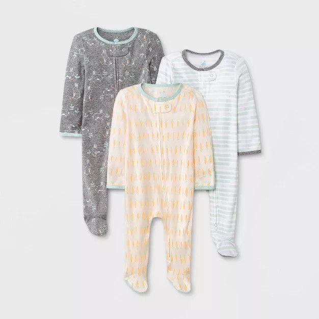 Baby Boys' 3pk Easter Sleep N' Play - Cloud Island™ Gray | Target