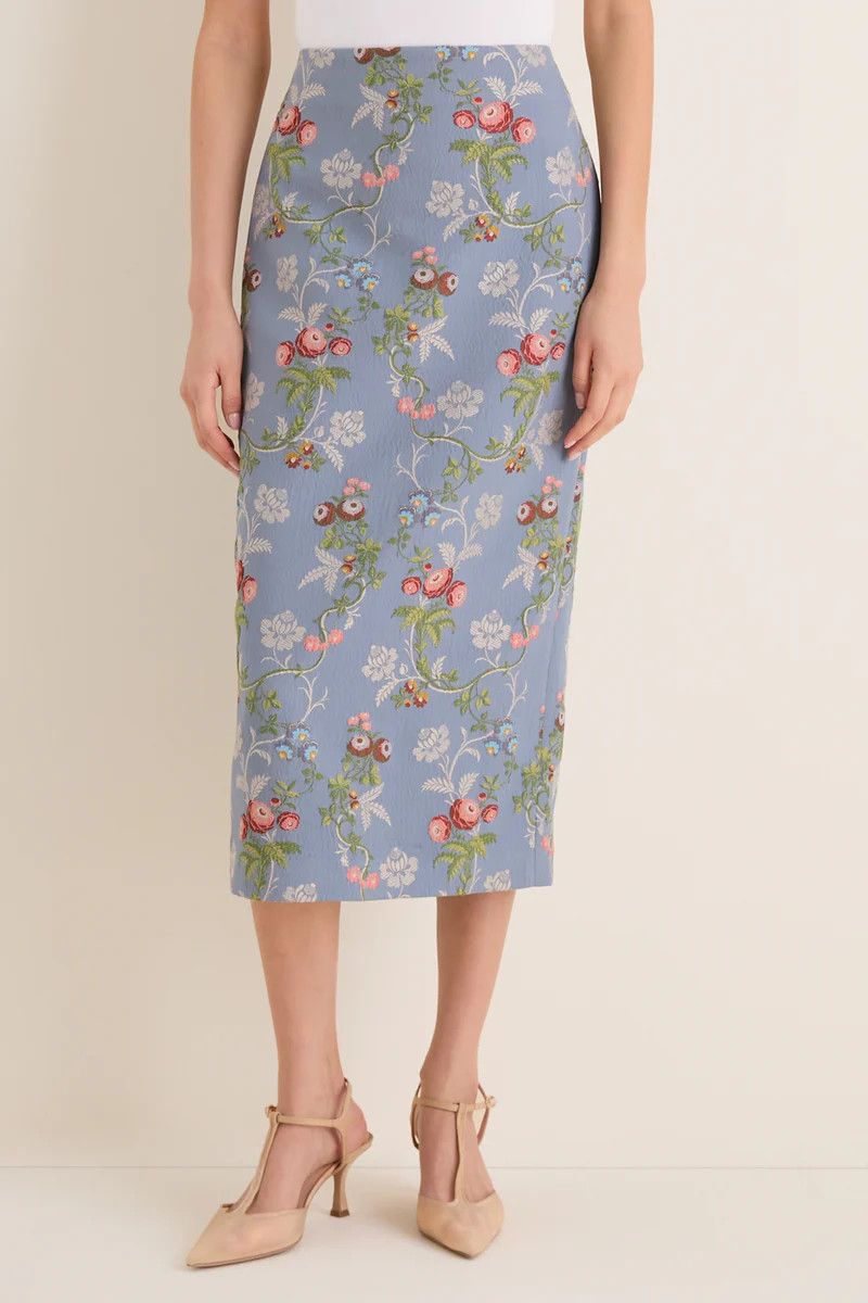 Trellis Bloom Jacquard Ellington Skirt | Tuckernuck (US)