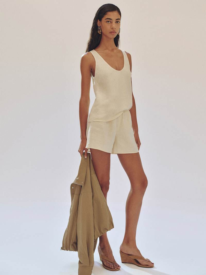 Reformation Enzo Linen Two Piece Ivory Small | Reformation (Global)