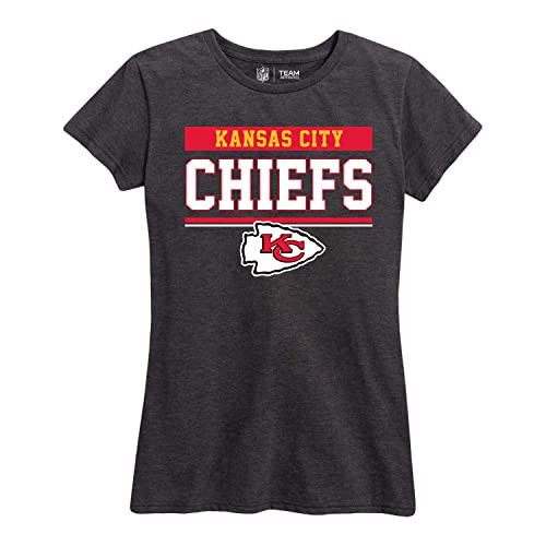 Team Fan Apparel NFL Women's Team Block Plus Sized Relaxed Fit T-Shirt - Charcoal Tagless Tee - Perfect Comfort & Style (Kansas City Chiefs - Charcoal, 4X) | Amazon (US)