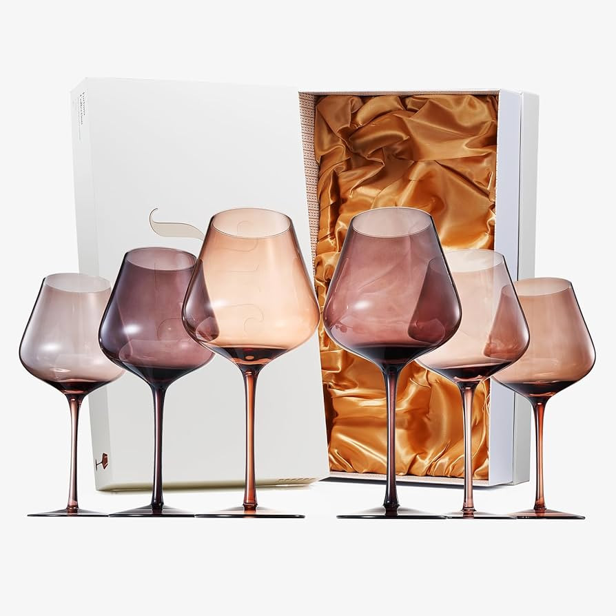 Venus Wine Glass Set, 20oz Glasses Set of 6 For All Occasions, Special Celebrations Gift For Him, He | Amazon (US)